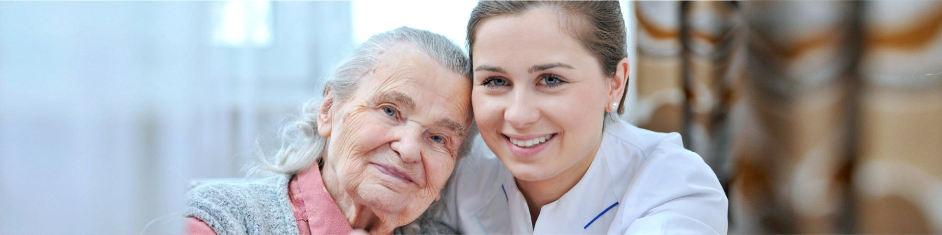 caregiver and senior woman