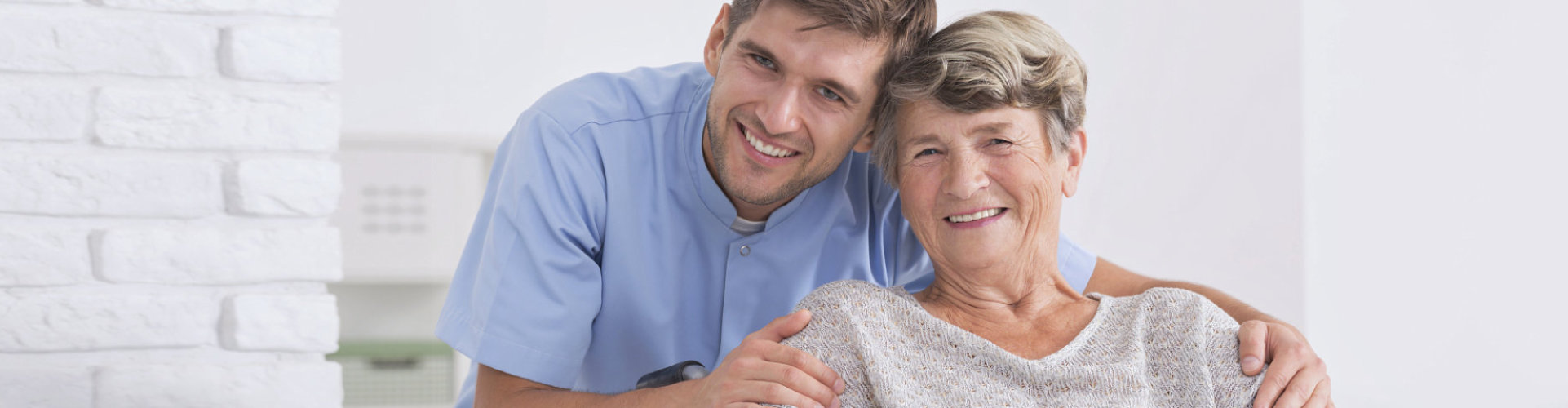 senior woman with her caregiver